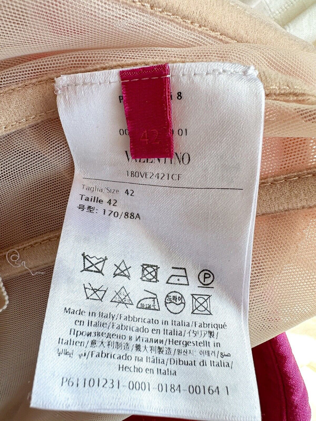 Valentino Garavani Couture Pink PP Crepe Off Shoulder Statement Jumpsuit