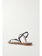 GABRIELA HEARST Steward Black Leather Slingback Sandals
