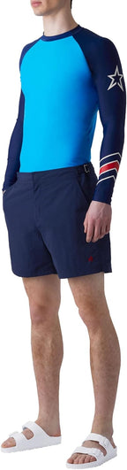 Perfect Moment Mens Blue Long Sleeve Rash Guard Ski Top