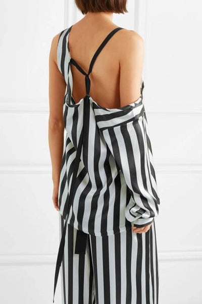 Ann Demeulemeester Silk Black & White One Shoulder Top