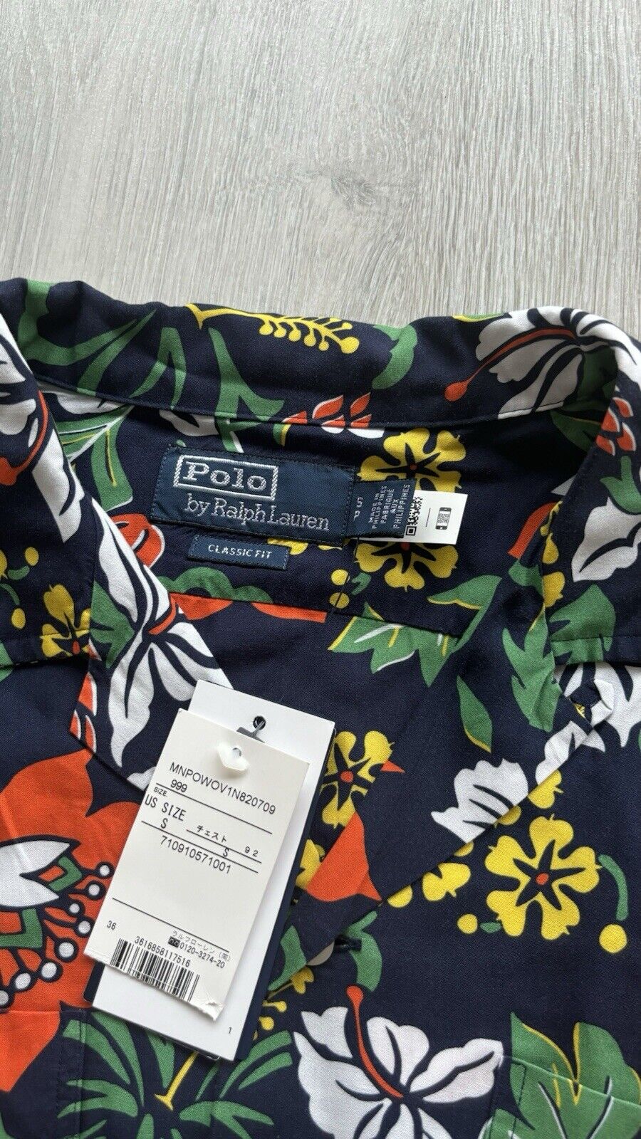 Polo Ralph Lauren Tropical Hawaiian Navy Floral Shirt