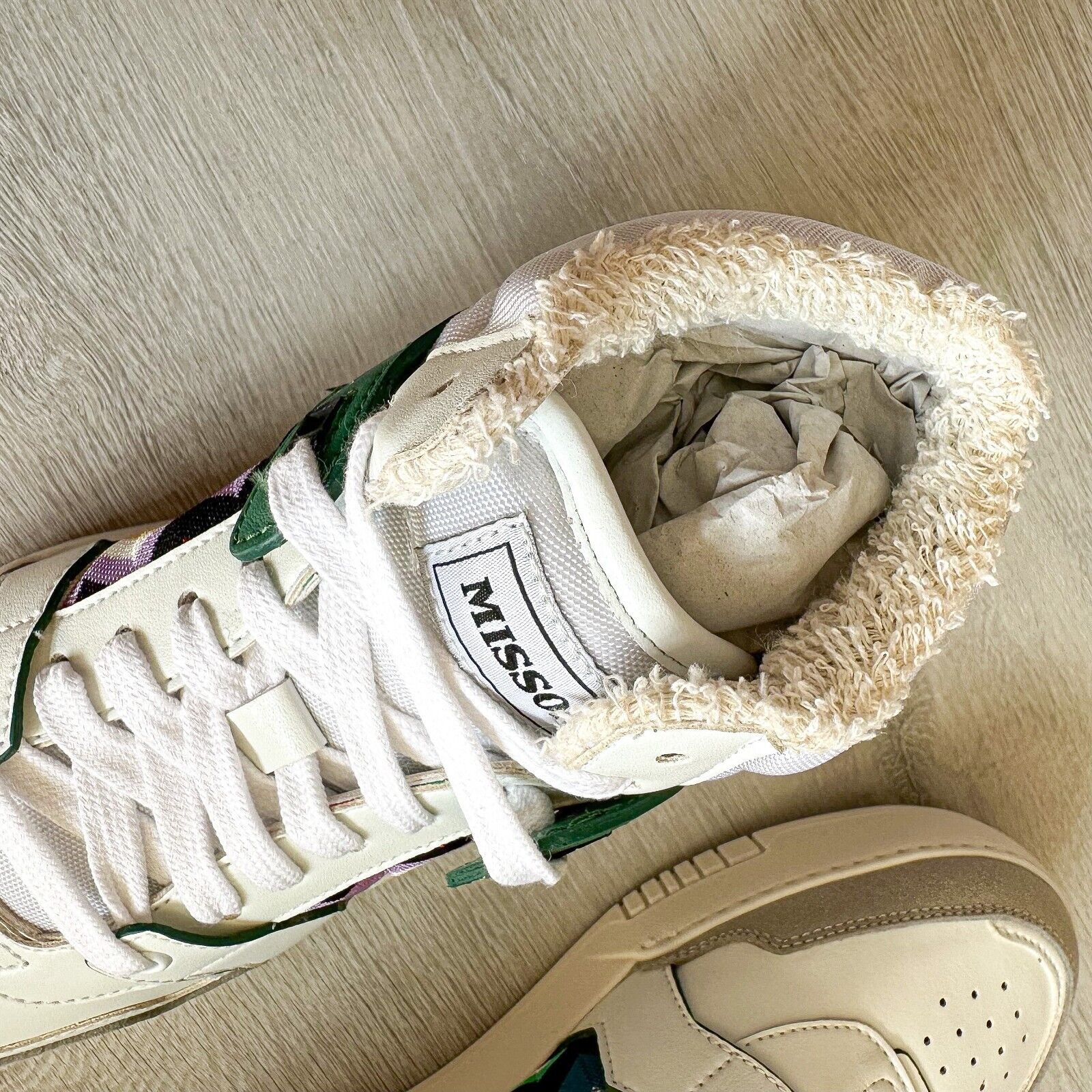 MISSONI Basket Zigzag Chevron Multicolour ACBC Trainers Sneakers + MISSONI Bag