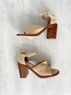 Gabriela Hearst Beau Suede Wooden Block High Heel Sandals - House Of Huntington