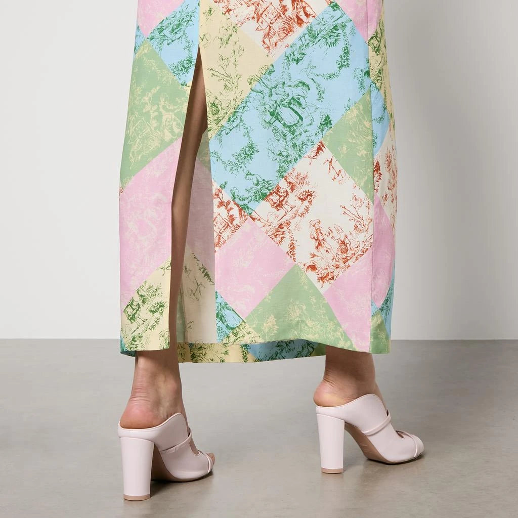 Kitri Floral Colorful Patchwork 90s Style Skirt