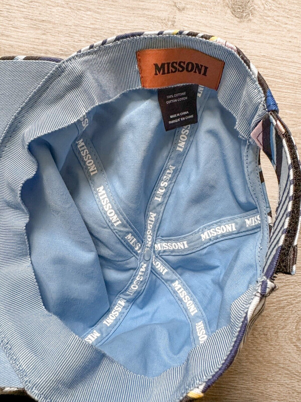 MISSONI Zig Zag Blue Multicolour Stripe Unisex Cap