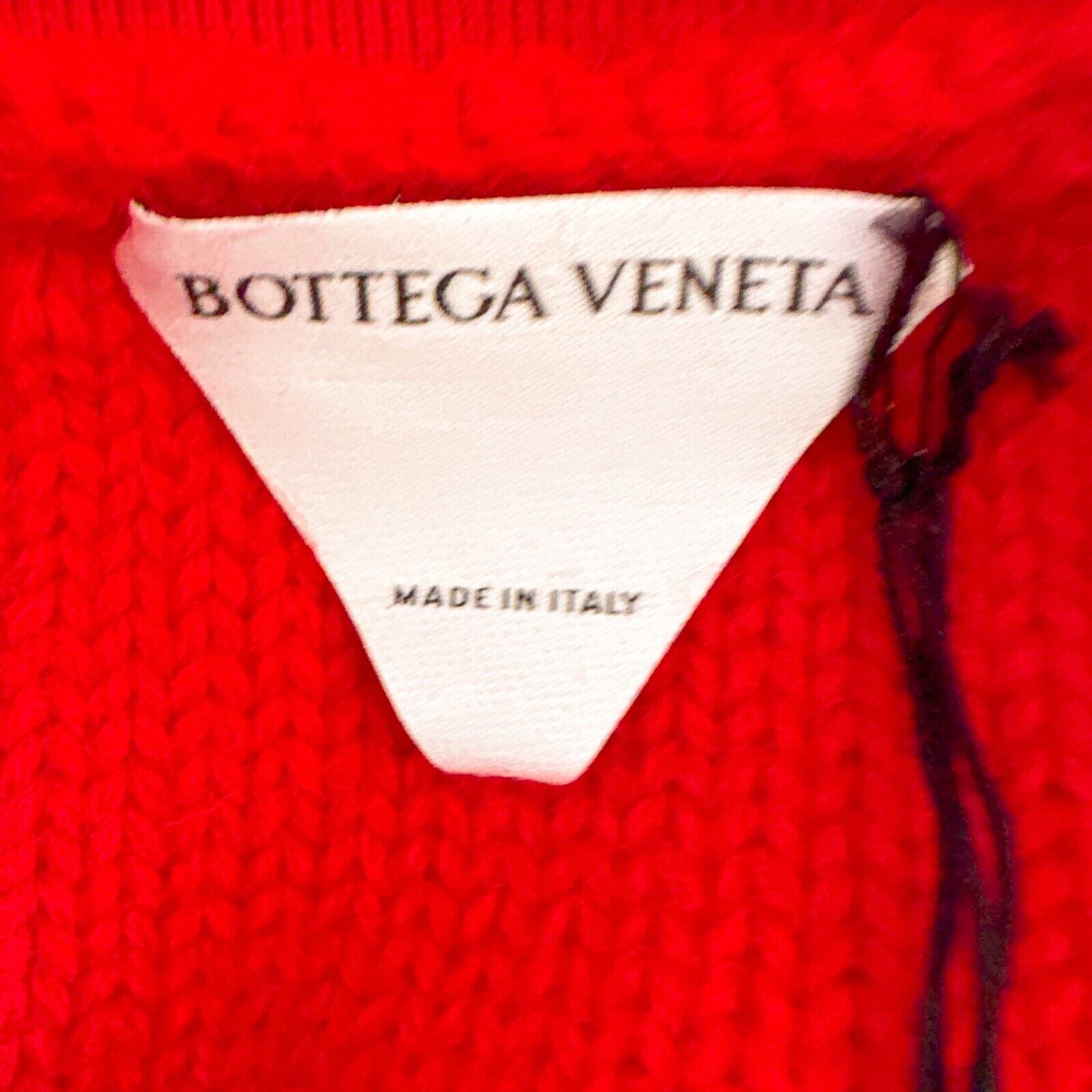 Bottega Veneta Red Cable Knit Shetland Wool Tweed Mini Skirt