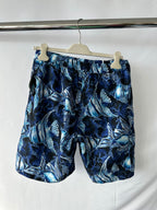 Frescobal Carioca Tailored Long Swim Shorts Trunks In Navy & Lemon