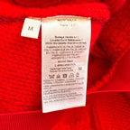 Bottega Veneta Red Cable Knit Shetland Wool Tweed Mini Skirt
