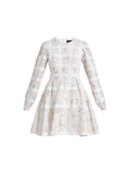 Needle & Thread Vintage Ditsy Sophia Long Sleeve Micro Mini Dress in Moonshine