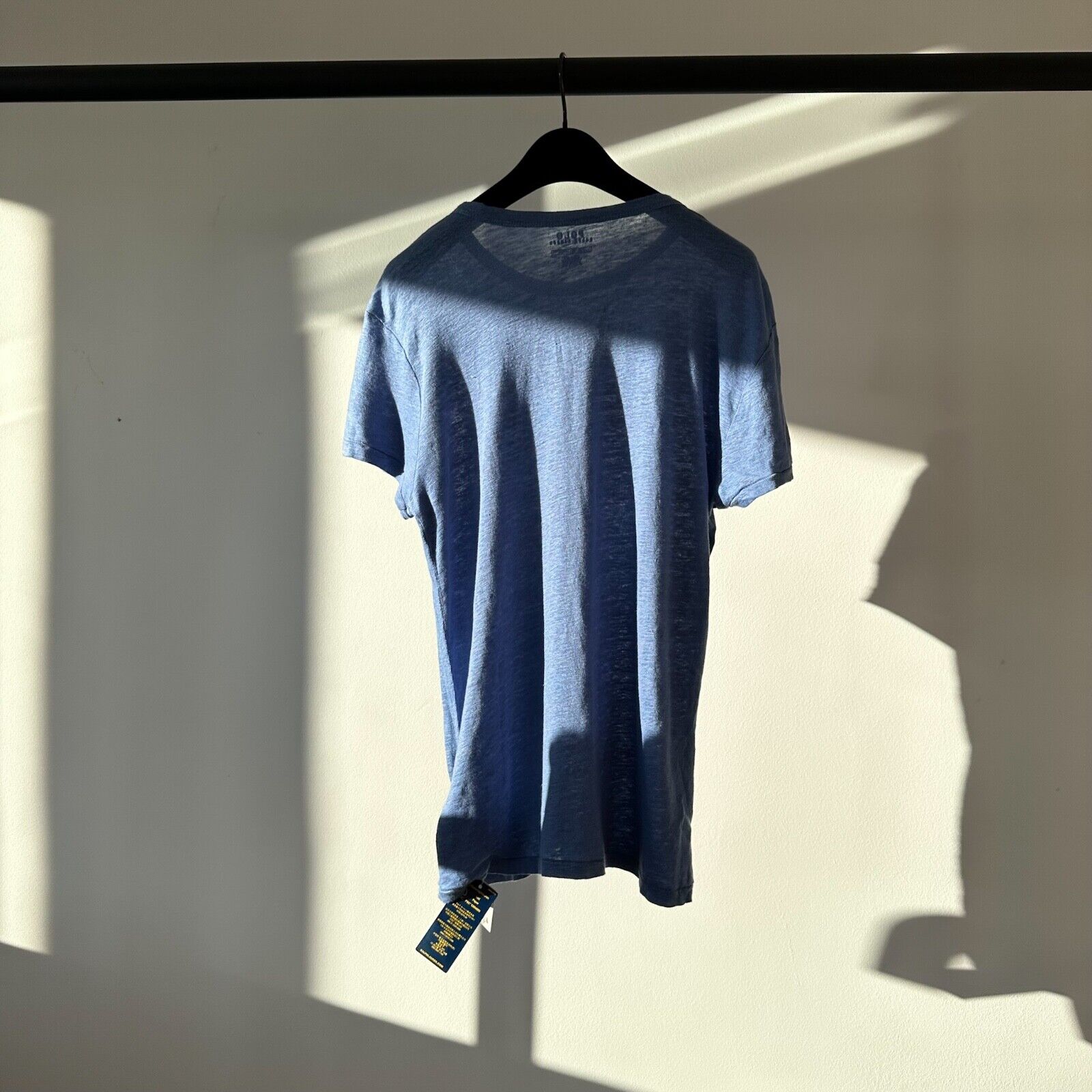 Polo Ralph Lauren Polo Teddy Bear Blue Linen Relaxed Tee