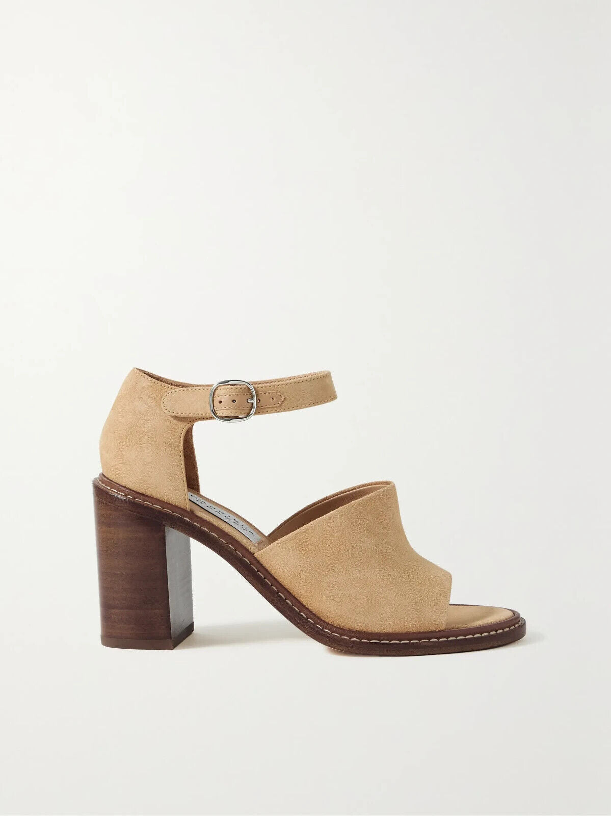 Gabriela Hearst Beau Suede Wooden Block High Heel Sandals - House Of Huntington