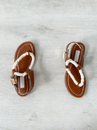 Gabriela Hearst Zephyr Rope Strap Brown Leather Thong Sandals - House Of Huntington