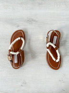 Gabriela Hearst Zephyr Rope Strap Brown Leather Thong Sandals - House Of Huntington