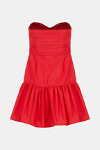 Robe courte rouge Woodlow à nœud LoveShackFancy