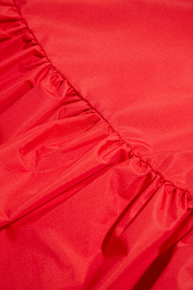 Robe courte rouge Woodlow à nœud LoveShackFancy