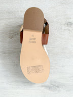 Gabriela Hearst Zephyr Rope Strap Brown Leather Thong Sandals - House Of Huntington