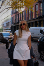Odd Muse White The Ultimate Muse Cap Sleeve Mini Dress