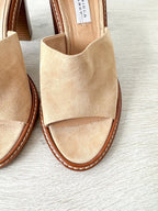 Gabriela Hearst Beau Suede Wooden Block High Heel Sandals - House Of Huntington