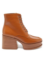 GABRIELA HEARST Tan Lace-Up Hattie Block Heel Boots - House Of Huntington