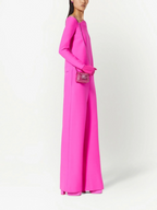 Valentino Garavani Couture Pink PP Crepe Off Shoulder Statement Jumpsuit