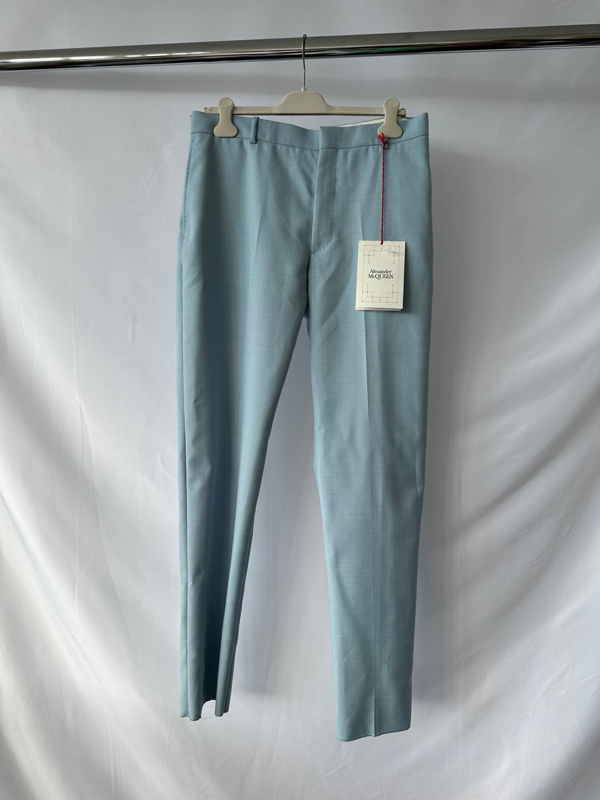 Pale Cigarette Trousers