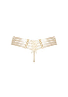 Bordelle Adjustable Webbed Cream Thong - House Of Huntington