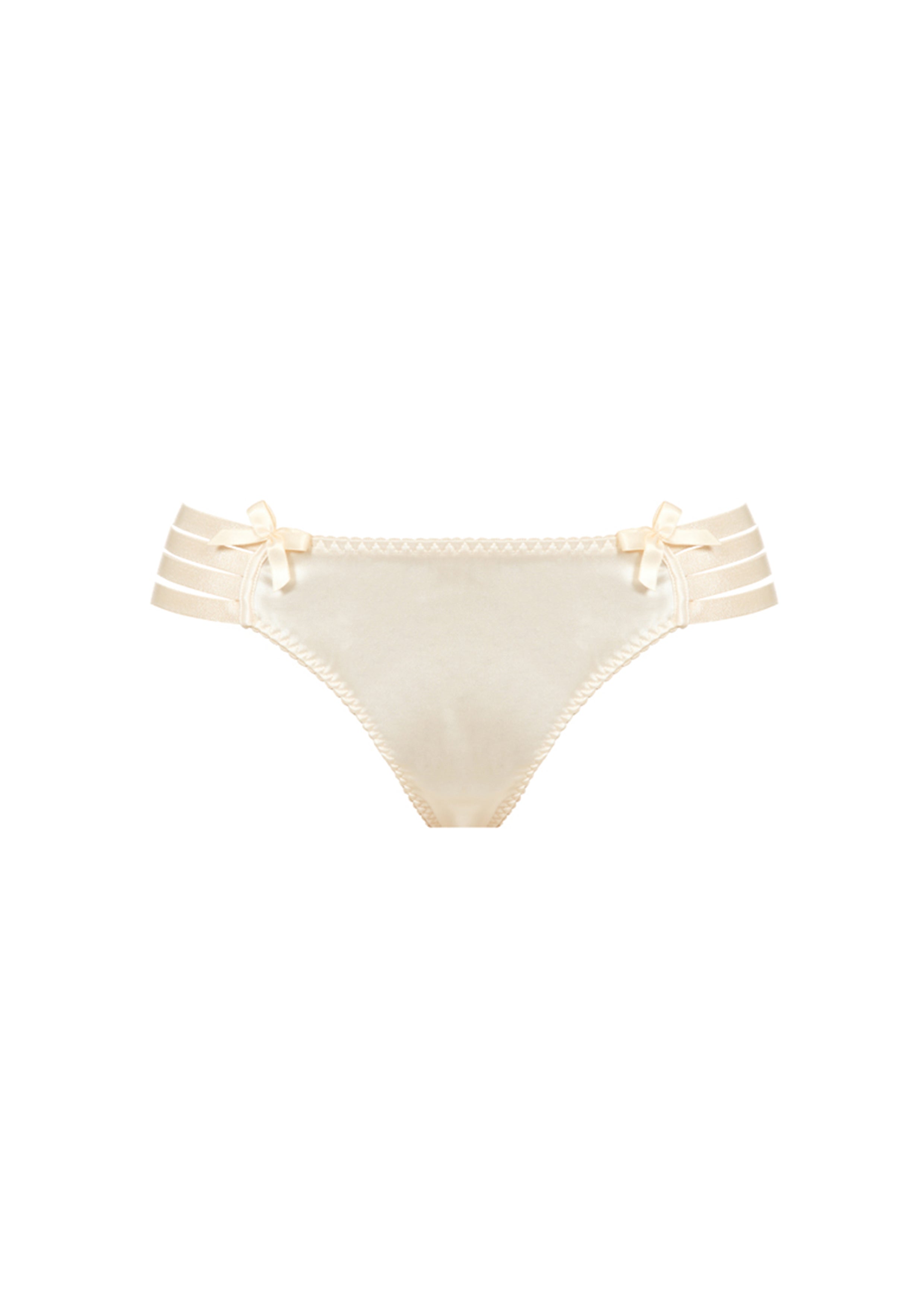 Bordelle Adjustable Webbed Cream Thong - House Of Huntington