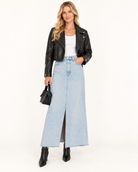 Agolde Della Denim High Rise Midi Skirt