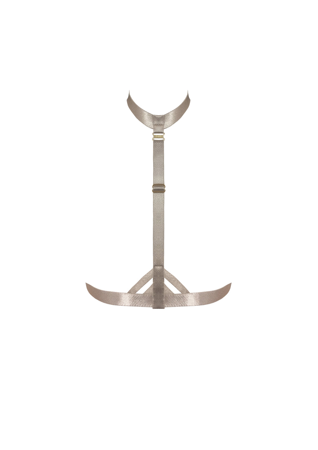 Bordelle Art Deco Caramel Satin 24k Gold Plated Harness - House Of Huntington