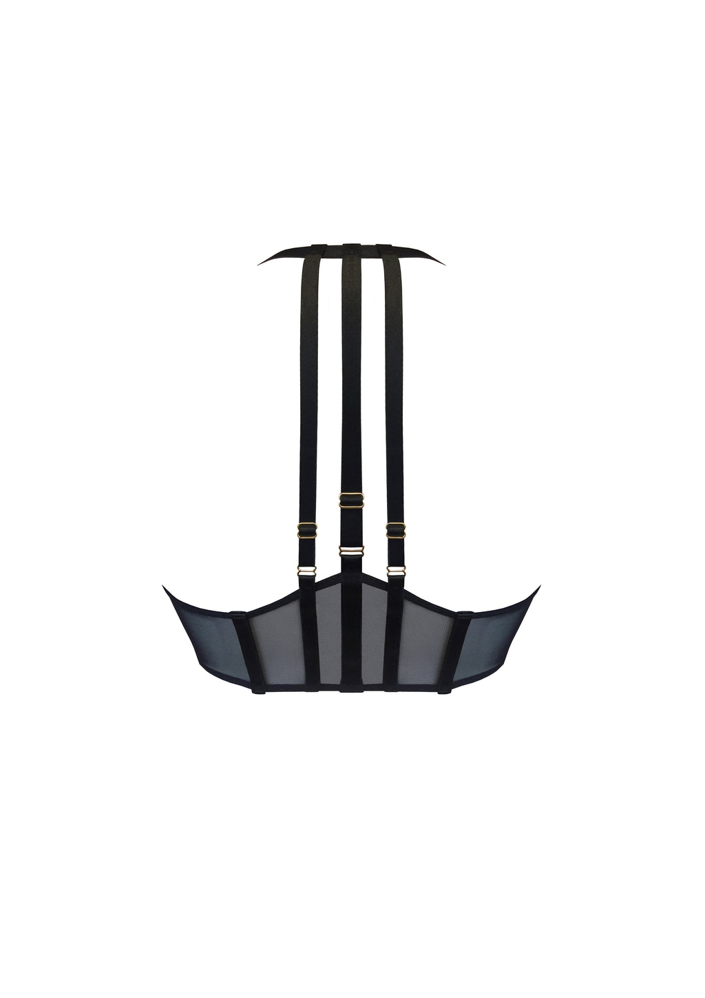 Bordelle Signature Art Deco Black Wireless Soft Cup Mesh Wrap Bra - House Of Huntington