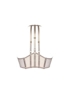 Bordelle Signature Art Deco Caramel Wireless Soft Cup Mesh Wrap Bra - House Of Huntington