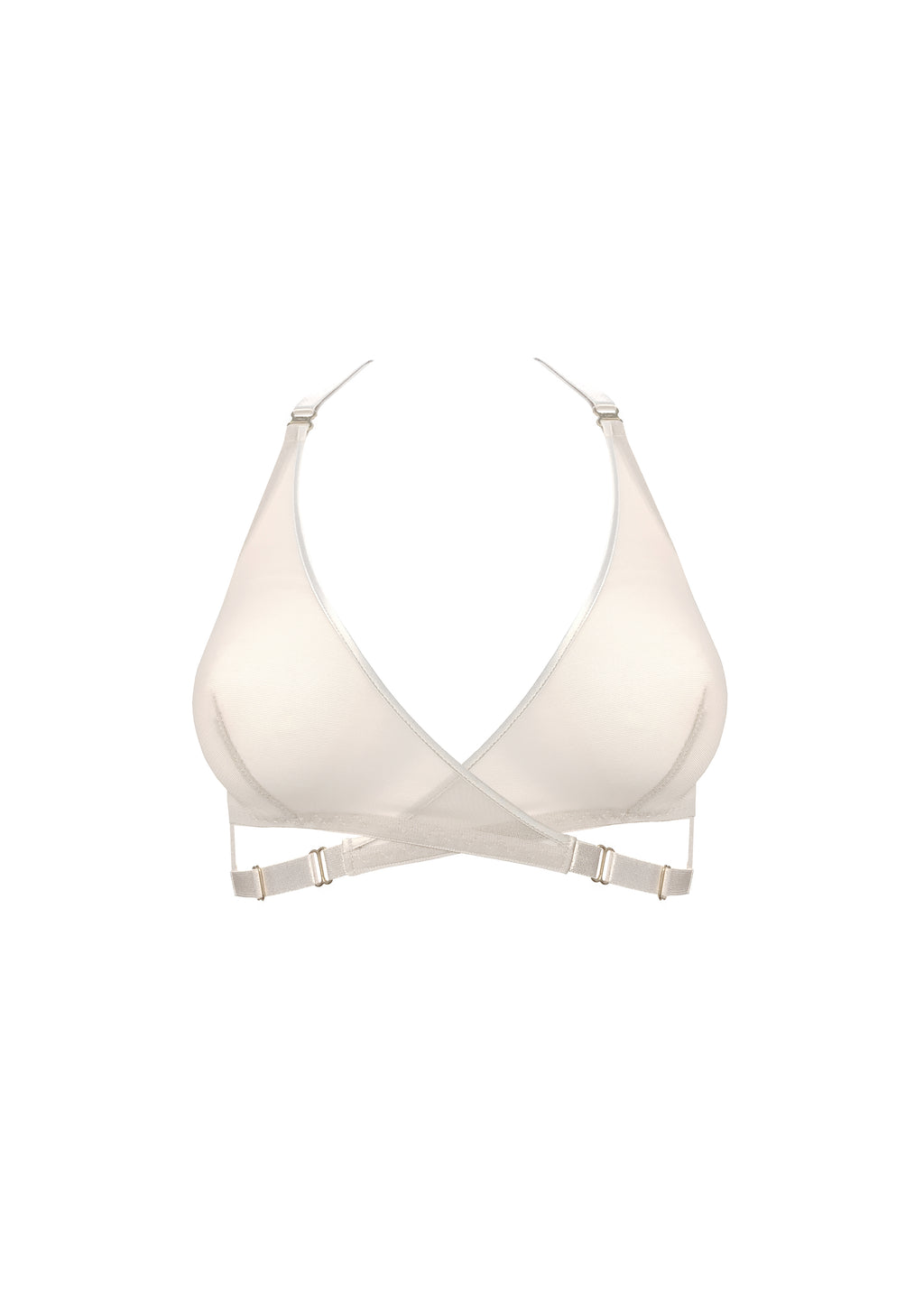 Bordelle Signature Art Deco Cream Wireless Soft Cup Mesh Wrap Bra - House Of Huntington