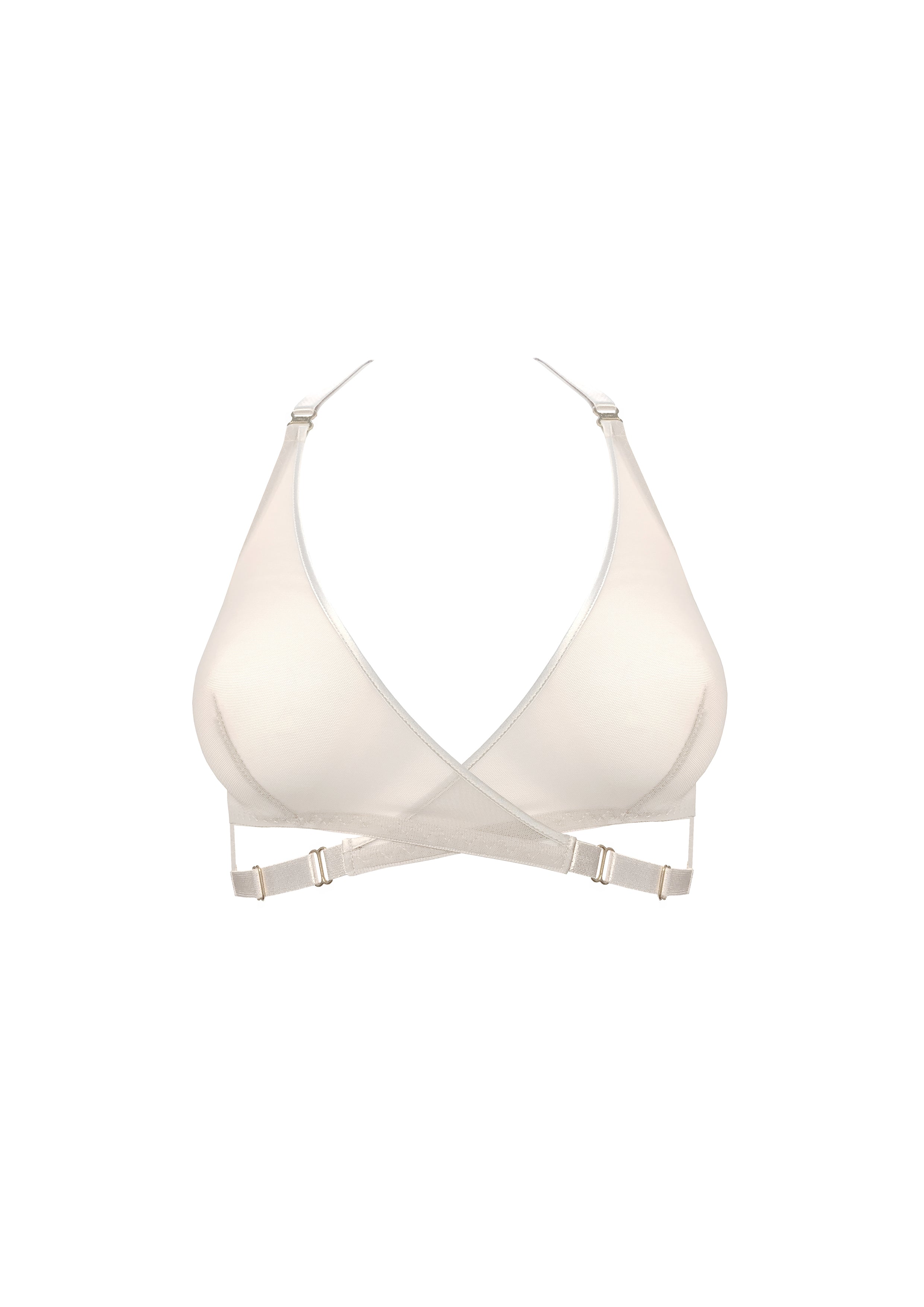 Bordelle Signature Art Deco Cream Wireless Soft Cup Mesh Wrap Bra - House Of Huntington