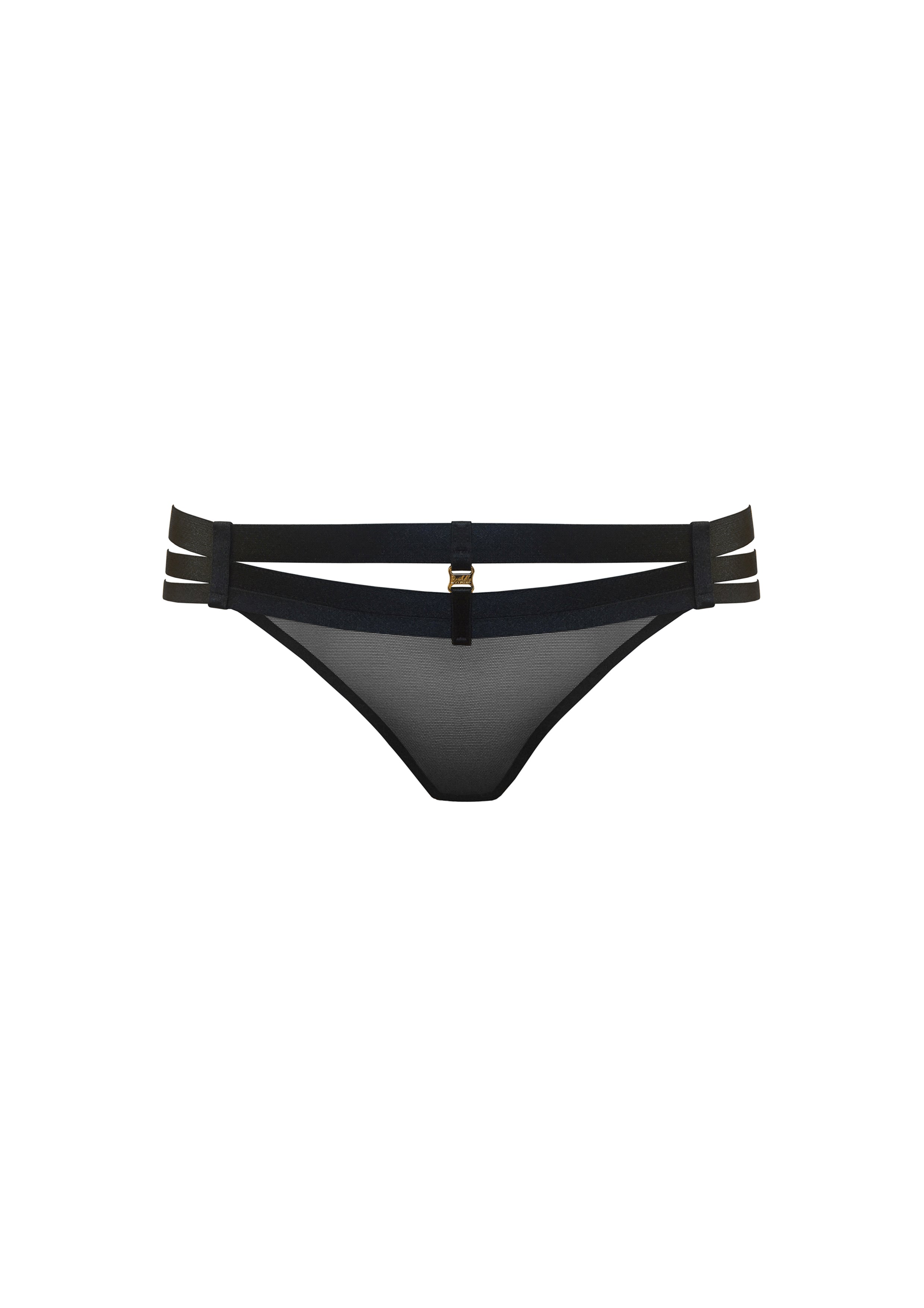 Bordelle Signature Art Deco Black Multi-Strap Thong - House Of Huntington