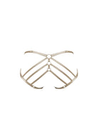 Bordelle Art Deco Ouvert Strap Caramel Satin 24k Gold Plated Detail Briefs - House Of Huntington