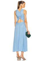 Bottega Veneta Light Blue Ring-detail Jersey Maxi Dress