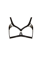 Bordelle Signature Wireless Satin Black Ouvert Bondage Belle Frame Bra - House Of Huntington