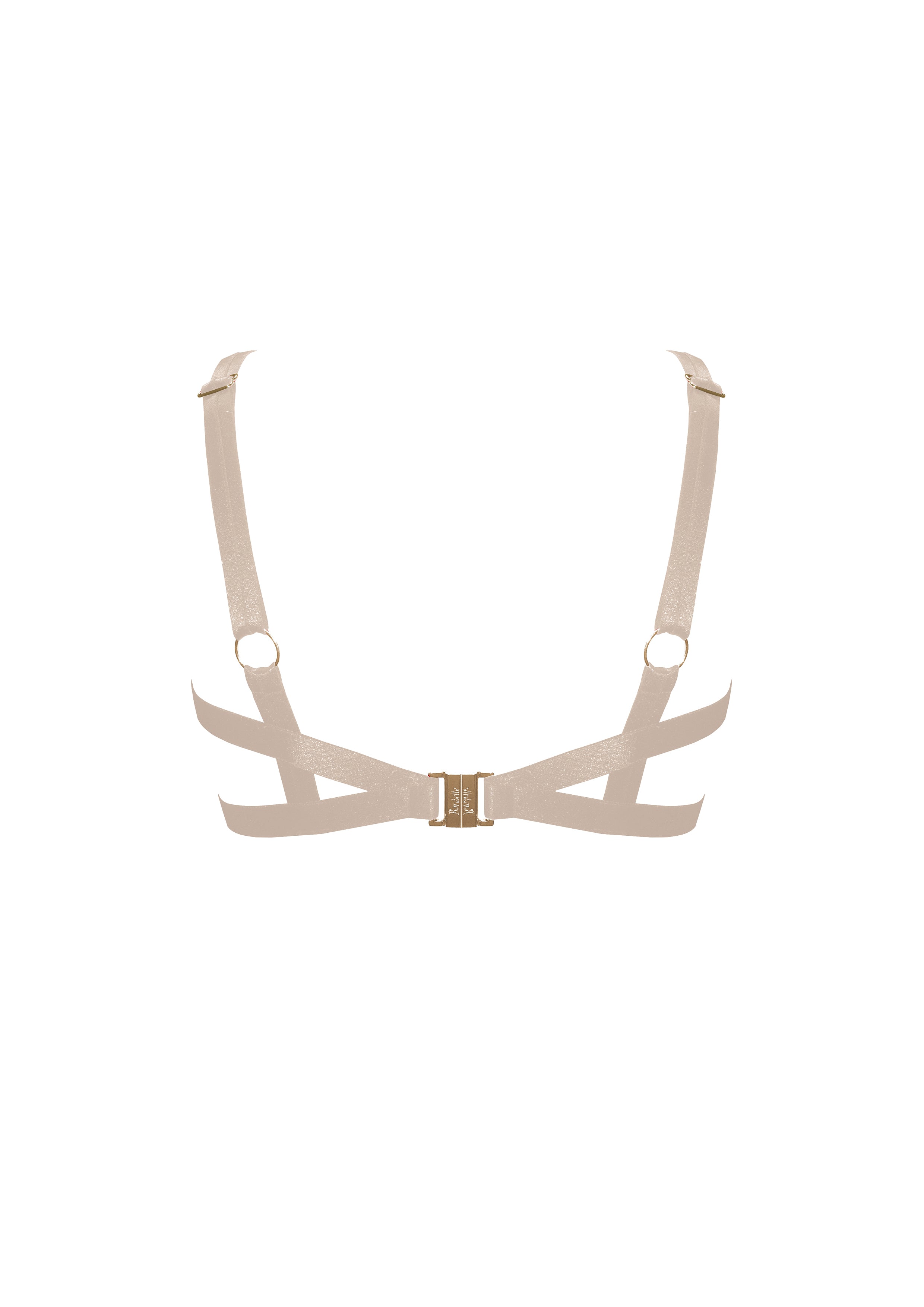 Bordelle Signature Wireless Satin Caramel Ouvert Bondage Belle Frame Bra - House Of Huntington