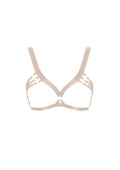 Bordelle Signature Wireless Satin Caramel Ouvert Bondage Belle Frame Bra - House Of Huntington