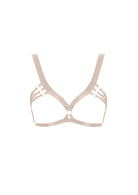 Bordelle Signature Wireless Satin Caramel Ouvert Bondage Belle Frame Bra - House Of Huntington
