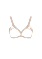 Bordelle Signature Wireless Satin Caramel Ouvert Bondage Belle Frame Bra - House Of Huntington