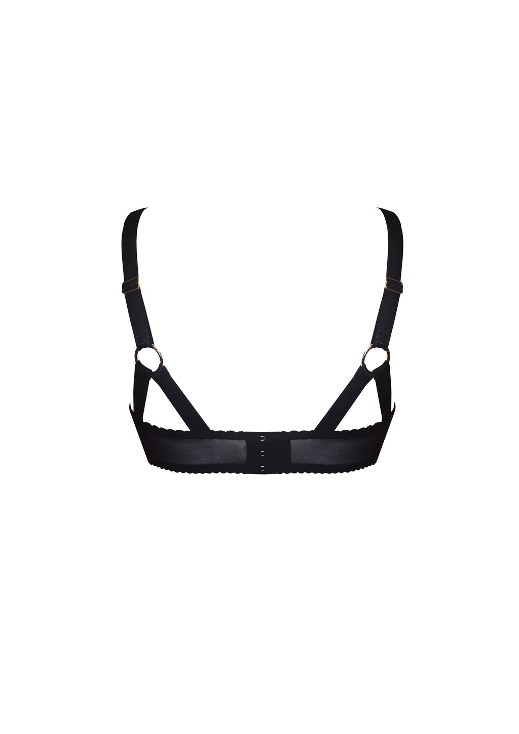 Bordelle Signature Wireless Soft Mesh Black Bondage Belle Bra - House Of Huntington