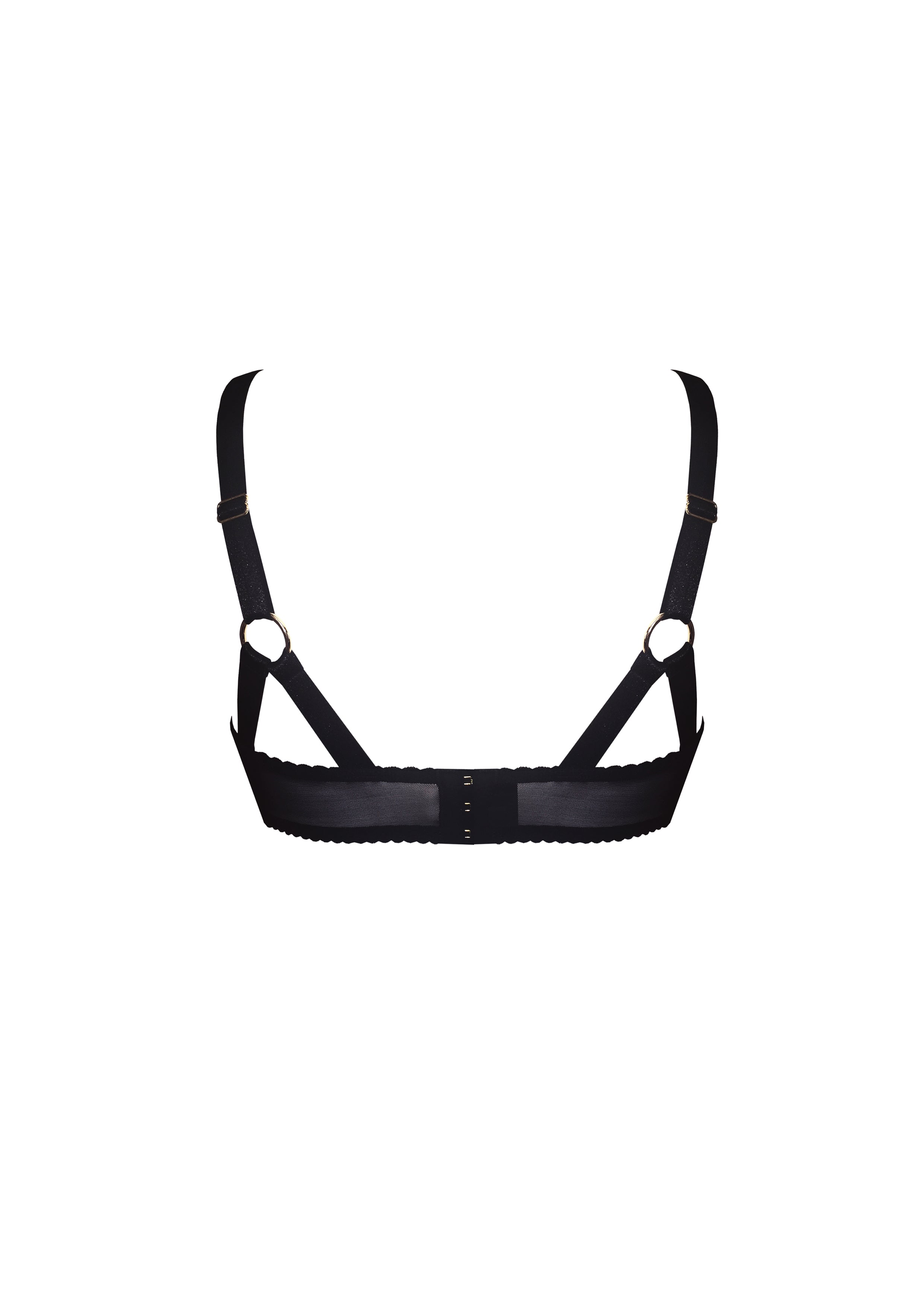 Bordelle Signature Wireless Soft Mesh Black Bondage Belle Bra - House Of Huntington
