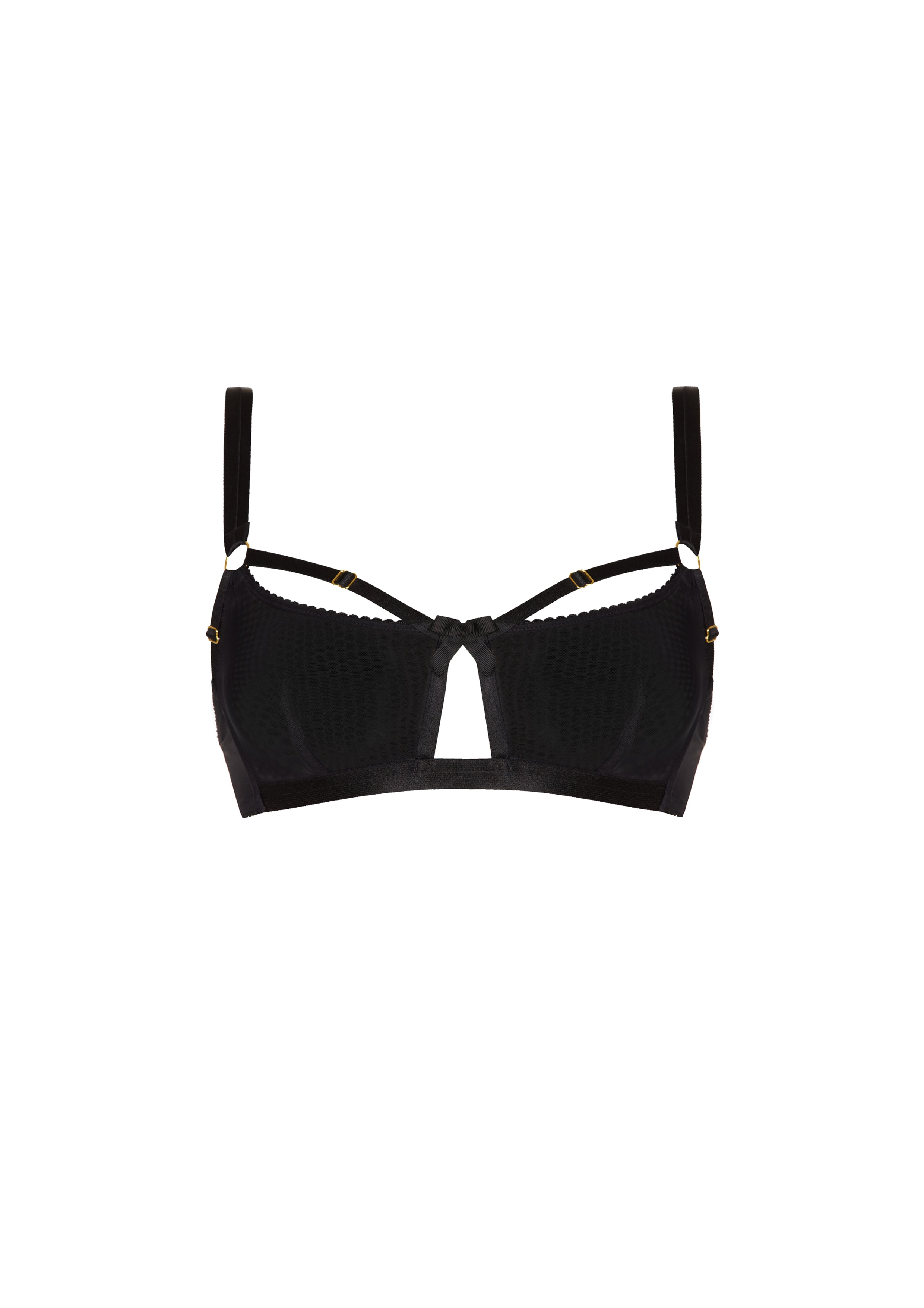 Bordelle Signature Wireless Soft Mesh Black Bondage Belle Bra - House Of Huntington
