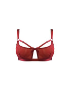 Bordelle Signature Wireless Soft Mesh Red Bondage Belle Bra - House Of Huntington