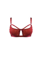 Bordelle Signature Wireless Soft Mesh Red Bondage Belle Bra - House Of Huntington
