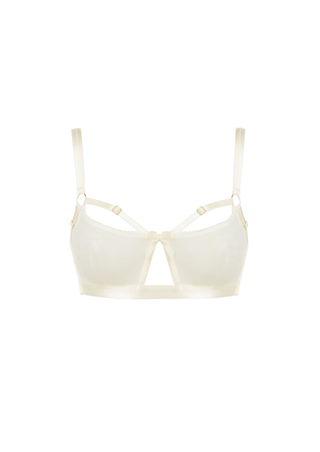 Bordelle Signature Wireless Soft Mesh Cream Bondage Belle Bra - House Of Huntington