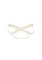 Bordelle Signature Satin Bondage Harness Open Back Cream Brief - House Of Huntington