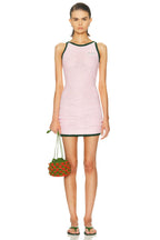 Casablanca Tennis Club Pink Knit Mouline Logo Patch Mini Crochet Dress