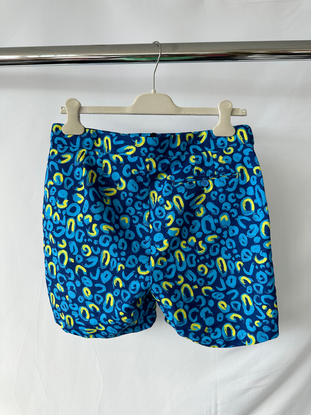 Frescobal Carioca Tailored Long Swim Shorts Trunks In Navy & Lemon